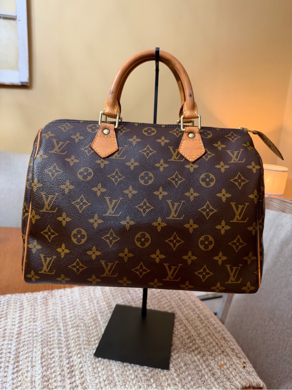 Louis Vuitton Monogram Speedy 30 with Vachetta Trim